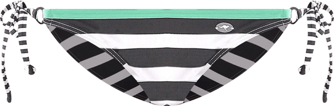 Women's Striped Cheeky Bikini Swimsuit Bottom