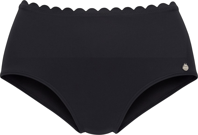 Women's Scalloped High Waisted Bikini Swimsuit Bottom