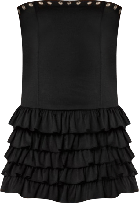 Womens Sofia Boned Ruffle Mini Dress