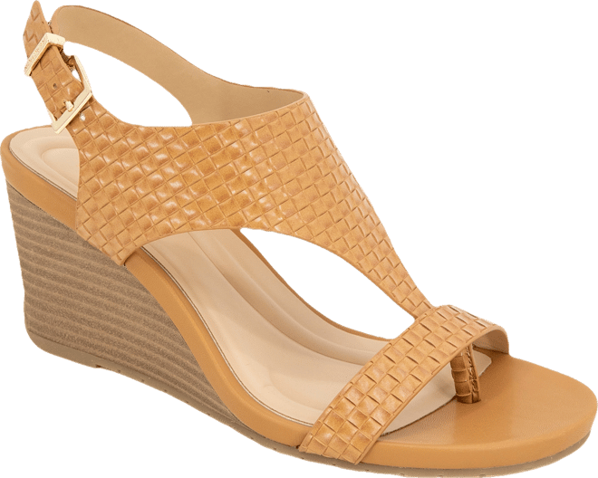 Women's Greatly Thong Almond Toe Wedge Sandals