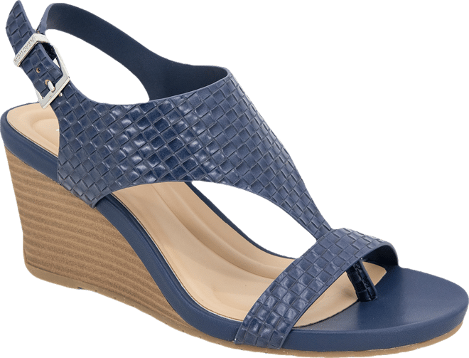 Women's Greatly Thong Almond Toe Wedge Sandals