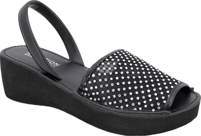 Women's Fine Glass Mesh Wedge Sandals