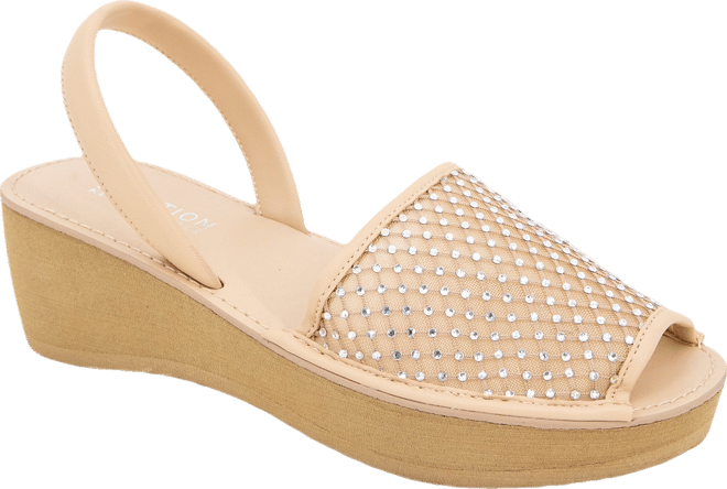 Women's Fine Glass Mesh Wedge Sandals