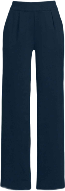 Women's Sport Knit High Rise Pleated Wide Leg Pants