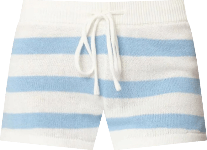 Womens Amaris Striped Knit Shorts