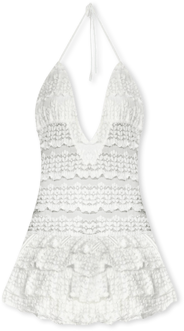 Women's Lanney Ruffled Sheer Lace Romper