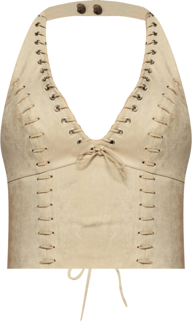 Women's Sloane Faux Suede Halter Top