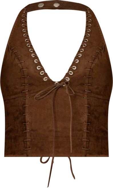 Women's Sloane Faux Suede Halter Top