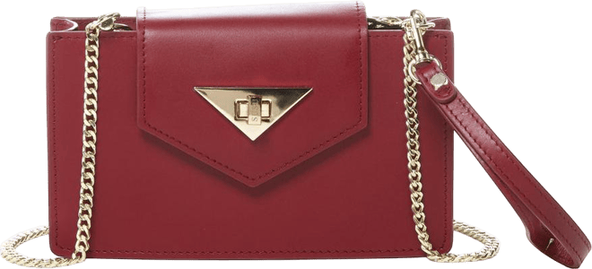 Mini Crossbody Bag Small Leather Burgundy Purse Wristlet Women's Handbag