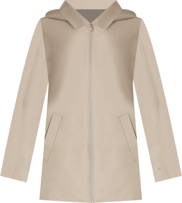 Womens Milena Straight-Fit Raincoat With Detachable Hood