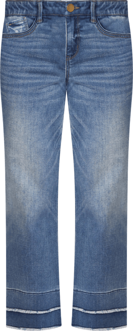 Petite Triple-Seam Cuff Kick-Flare Denim Jeans