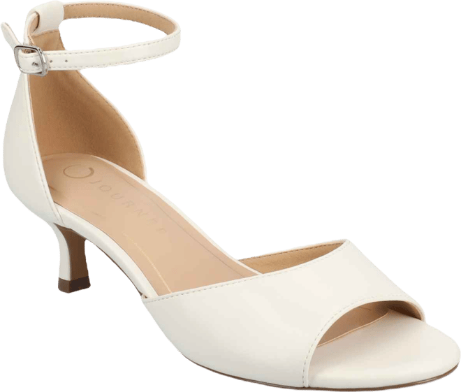 Women's Jezzie Peep Toe Kitten Heel Dress Sandals