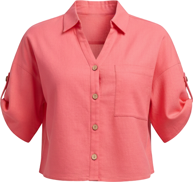 Women's Camp Shirt with Button Front