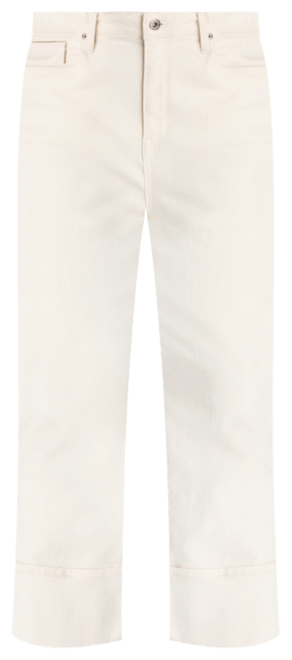 Women's High-Rise Straight-Leg Wide-Cuff Jeans