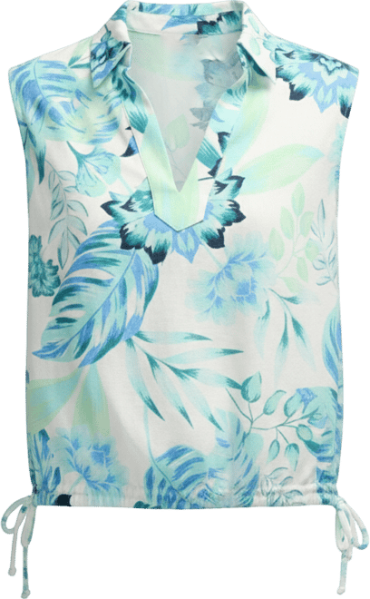 Women s Sleeveless Top with Side Drawcords