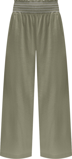 Women s Smocked Waist Cropped Pant