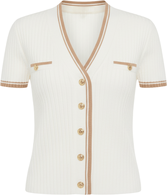 Women's Short Sleeve Cardigan Sweater