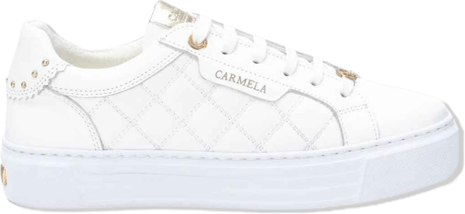 Carmela Collection Women's Leather Casual Sneakers By 