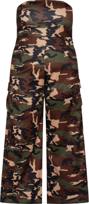 Women's Plus Size Freya Camo Cargo Jumpsuit