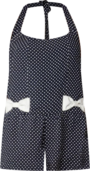 Womens Lena Polka Dot Halter Neck Romper