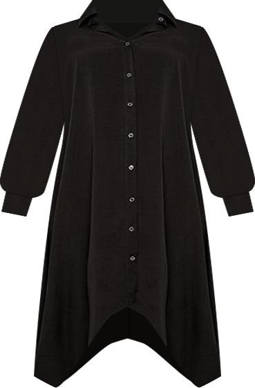Women's Plus Size Drapy Shirt Maxi Dress