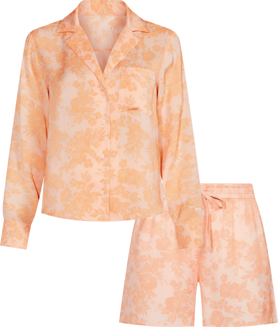 Women's Matte Satin 2 Piece Pajama Set