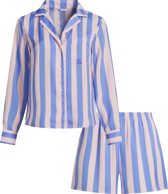 Women's Matte Satin 2 Piece Pajama Set