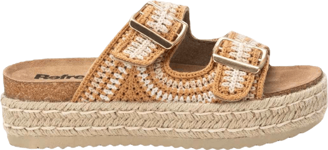 Refresh Women's Cork Footbed Crochet Sandals By 