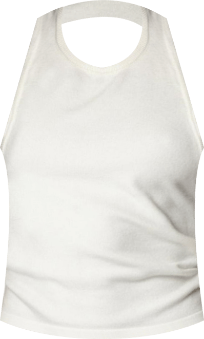 Womens Twister Backless Knit Halter Top