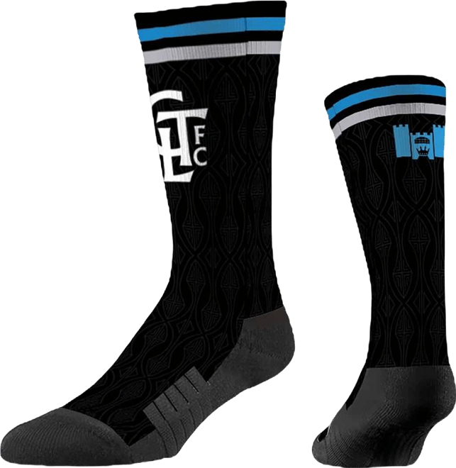 Men's and Women's Charlotte Fc 2025 Jersey Hook Premium Crew Socks