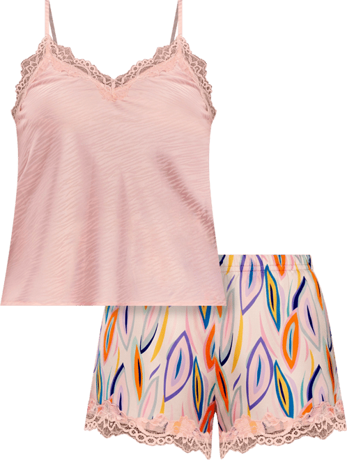 Women's Satin Crop Cami and Short Set