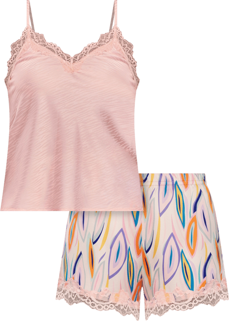 Women's Satin Crop Cami and Short Set