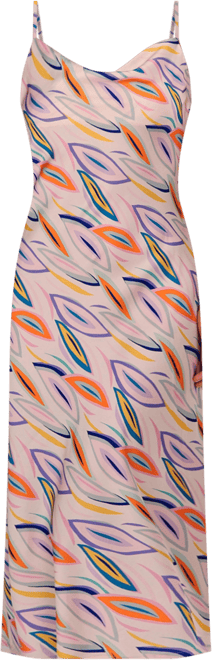 Women's Cowl Neck Satin Print Gown