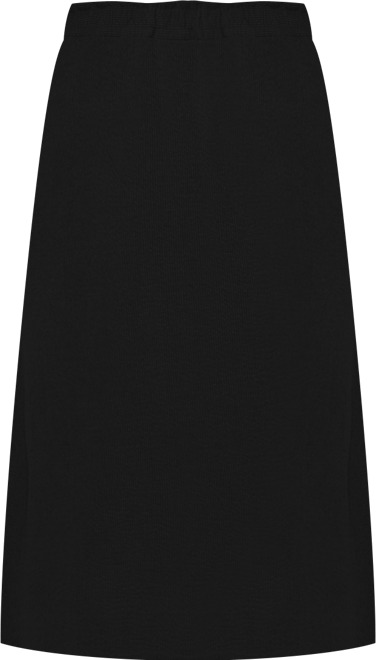 Plus Size Textured Rib Elastic Waist Maxi Skirt