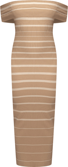 Women's Off The Shoulder Striped Dress