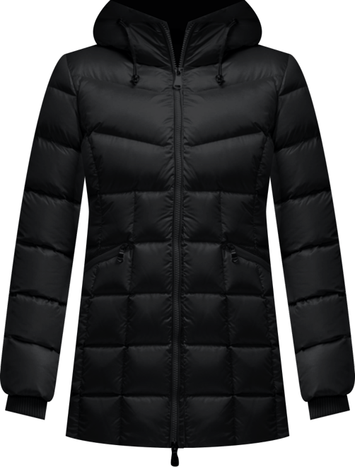 Women's Zola Box Quilt Mid-Length Puffer with Fixed Hood