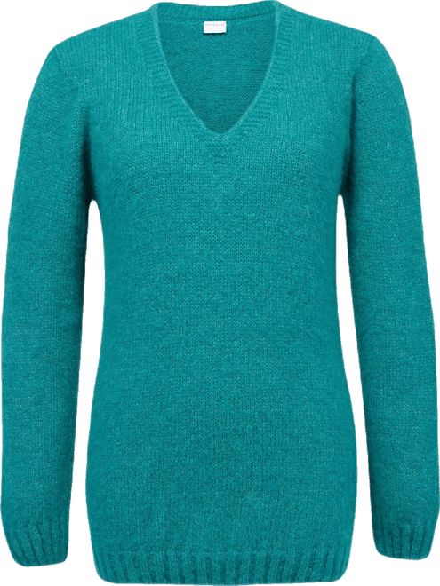 Women's Alpaca Cott Slouch V Neck Sweater