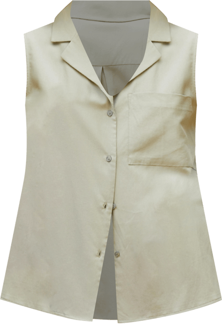 Women's Lisa Sleeveless Button Up Tee