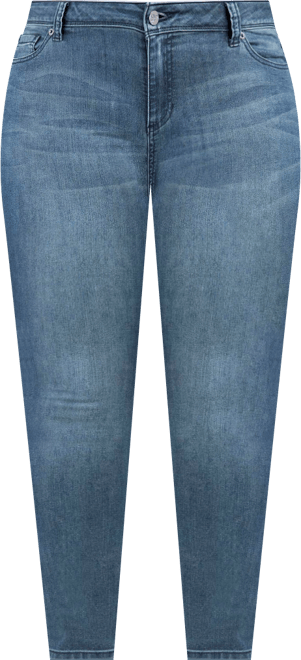 Plus Size Curvy-Fit Basic 5 Pockets Skinny Jeans Light 29