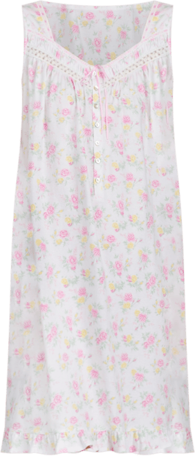 Women's Cotton Sleeveless Floral Nightgown