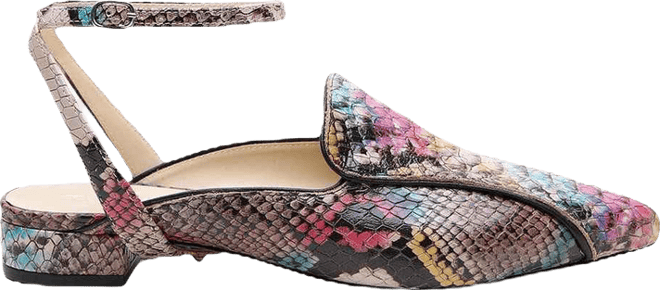 Women's Painted Snake Marilyn Customizable Pointed Loafer Slides