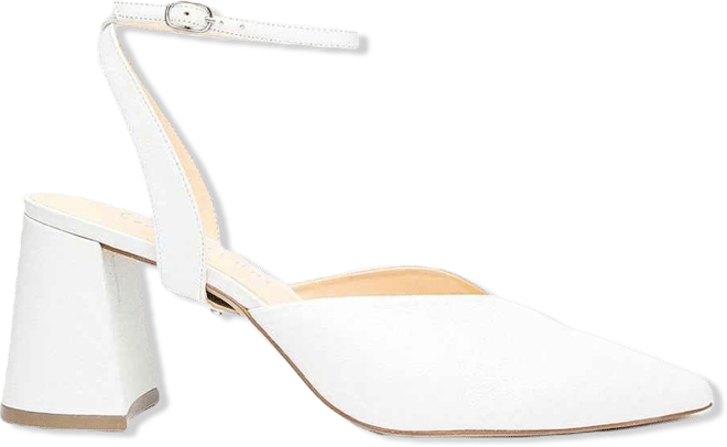 Women's White Marilyn Customizable Bridal V Mules