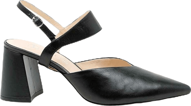 Women's Black Elsie Customizable V Mules