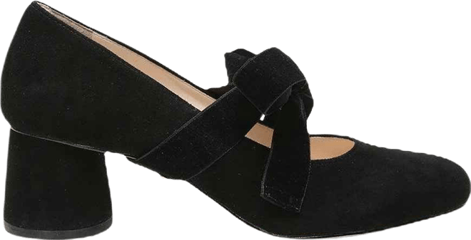 Women's Black Suede Marie Customizable Pumps
