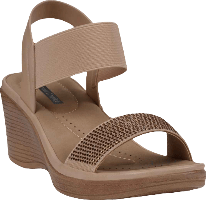 Women's Nia Embellished Elastic Wedge Sandals