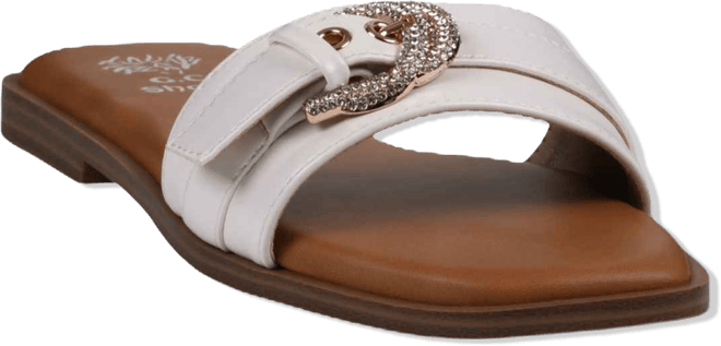 Women's Kenna Embellished Buckle Flat Sandals
