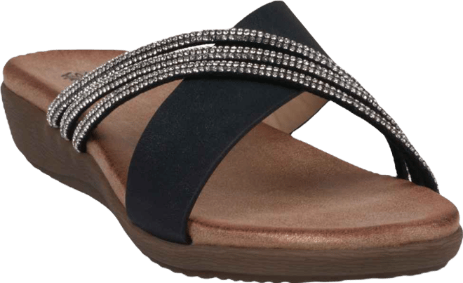 Women's Iris Embellished Asymmetrical Flat Sandals