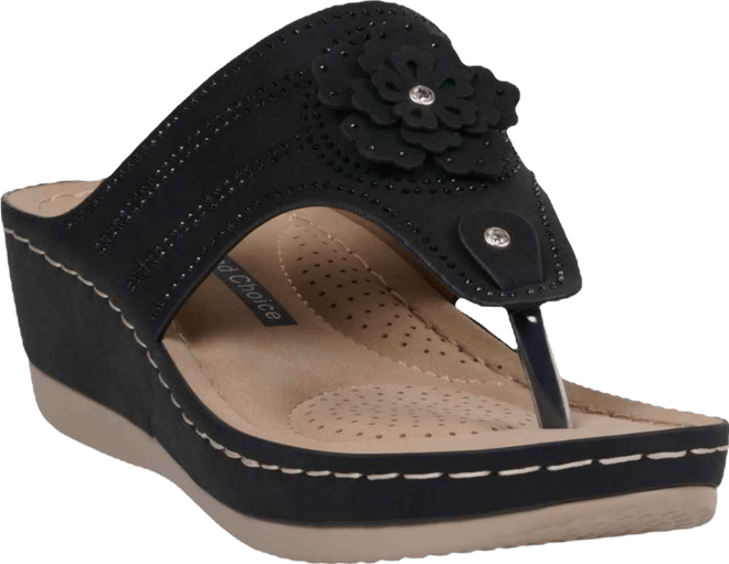 Women's Cora Embellished Floral Wedge Sandals