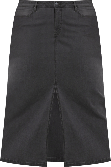 Plus Size High Rise Long Skirt