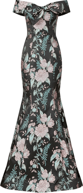 Women's Fitted, Mermaid Brocade Gown